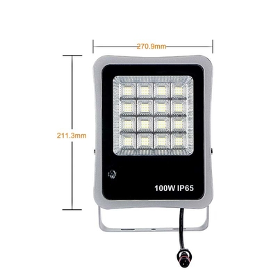 Black Monocrystalline Solar Panel Outdoor Flood Lights Waterproof Glass Lens