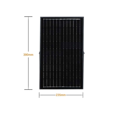 Black Monocrystalline Solar Panel Outdoor Flood Lights Waterproof Glass Lens