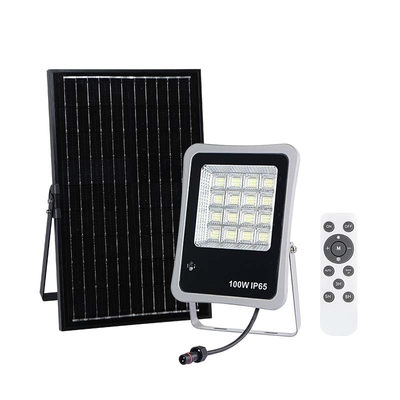 Black Monocrystalline Solar Panel Outdoor Flood Lights Waterproof Glass Lens
